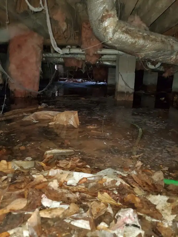 Crawl space flood assessment for Commercial Water Damage Restoration in Northbrook