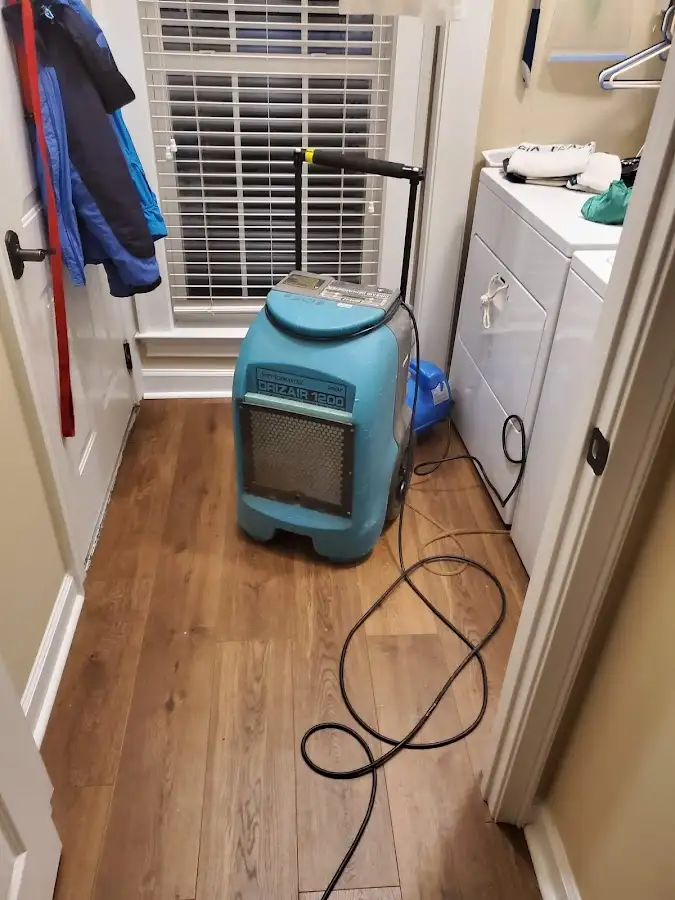 Commercial dehumidifier deployed for Flood Damage Cleanup in Northbrook